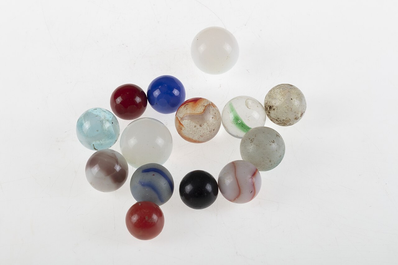 Group of antique glass marbles