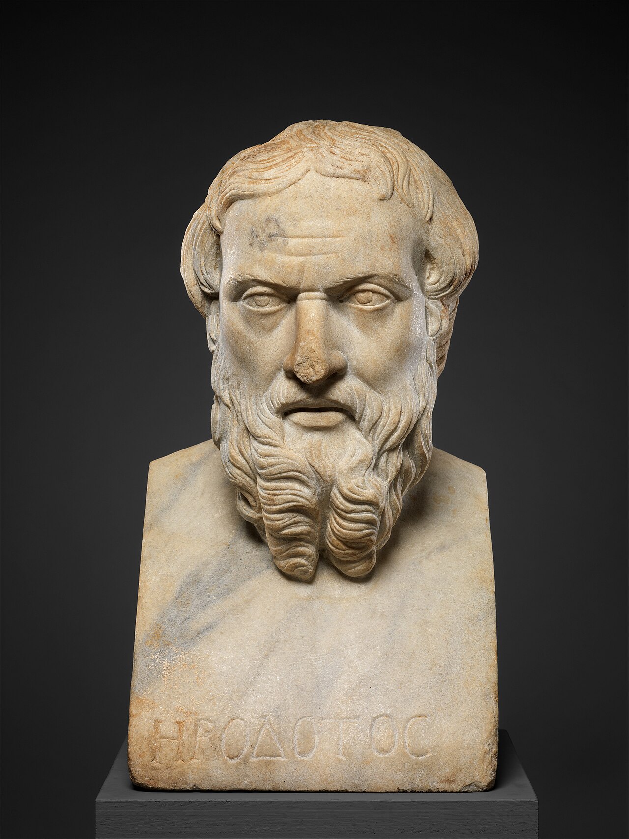 Roman marble bust of the historian Herodotos, Metropolitan Museum of Art